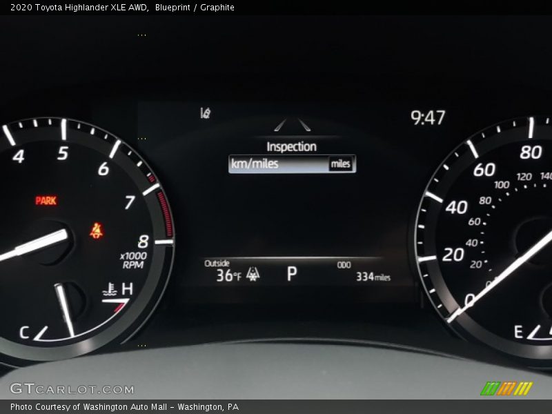 Blueprint / Graphite 2020 Toyota Highlander XLE AWD