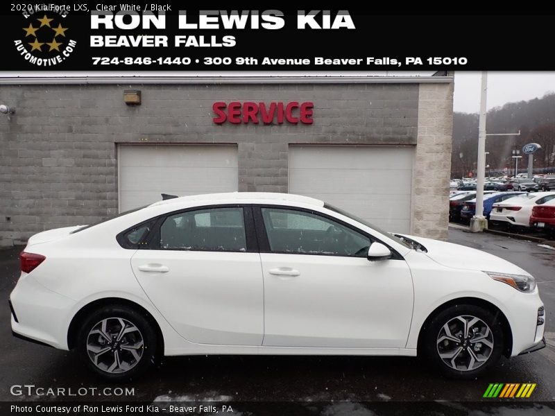 Clear White / Black 2020 Kia Forte LXS