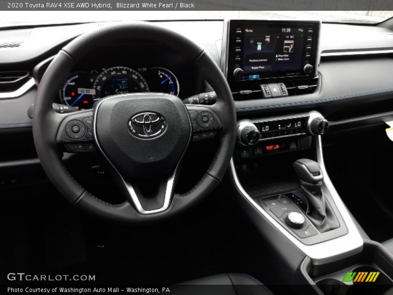 Blizzard White Pearl / Black 2020 Toyota RAV4 XSE AWD Hybrid