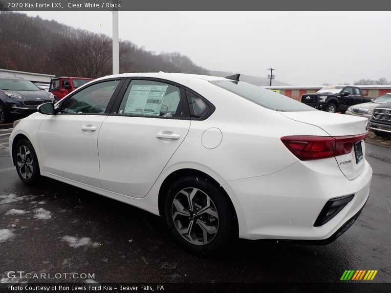 Clear White / Black 2020 Kia Forte LXS