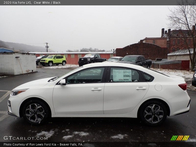 Clear White / Black 2020 Kia Forte LXS