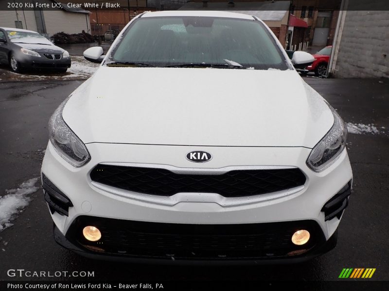 Clear White / Black 2020 Kia Forte LXS