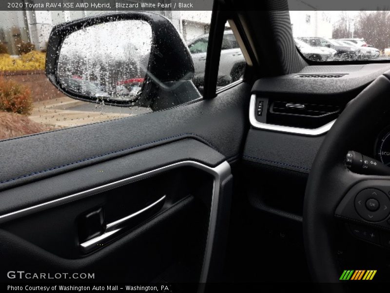 Blizzard White Pearl / Black 2020 Toyota RAV4 XSE AWD Hybrid