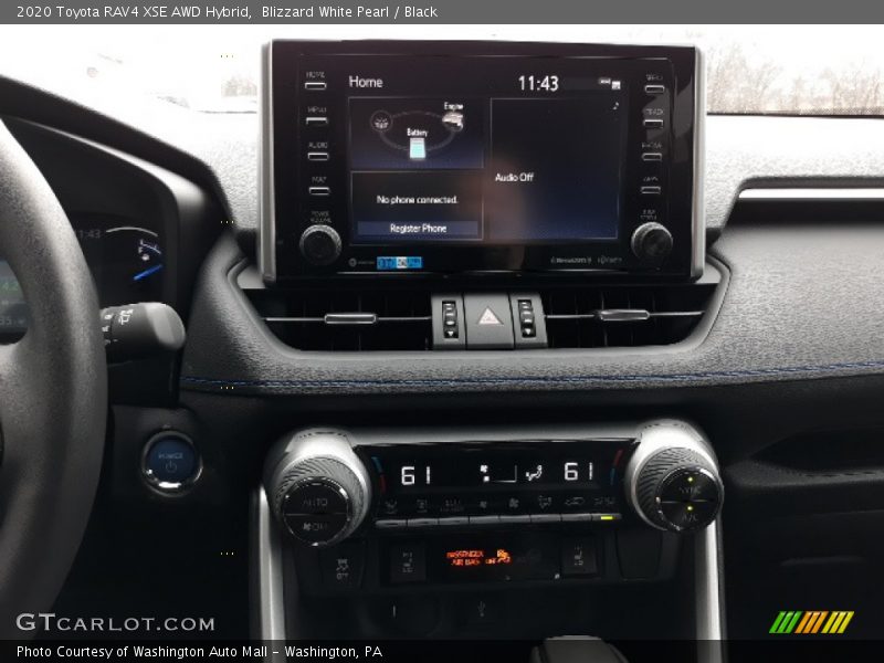 Blizzard White Pearl / Black 2020 Toyota RAV4 XSE AWD Hybrid