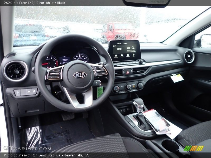 Clear White / Black 2020 Kia Forte LXS