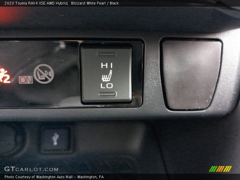Blizzard White Pearl / Black 2020 Toyota RAV4 XSE AWD Hybrid