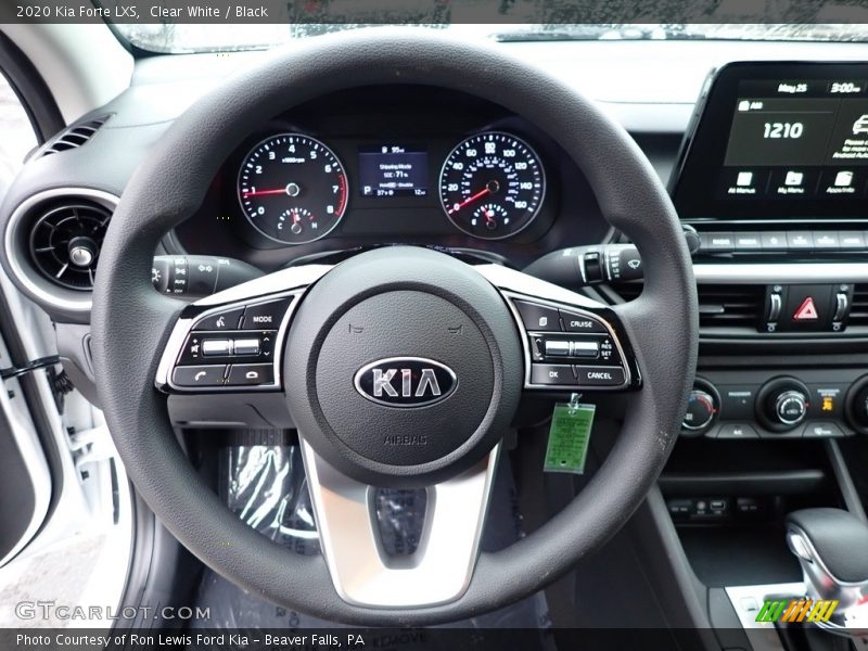 Clear White / Black 2020 Kia Forte LXS