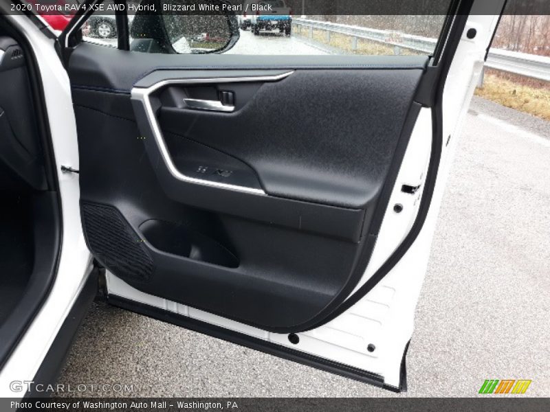 Blizzard White Pearl / Black 2020 Toyota RAV4 XSE AWD Hybrid