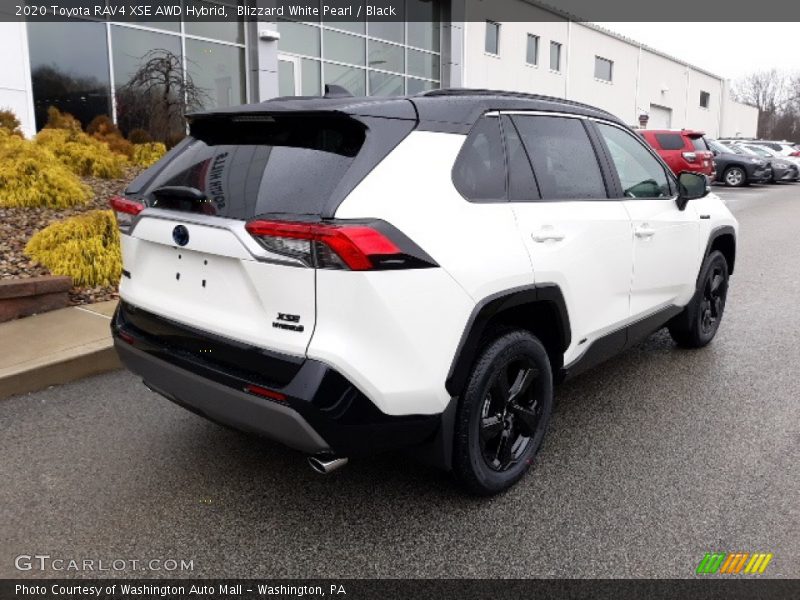 Blizzard White Pearl / Black 2020 Toyota RAV4 XSE AWD Hybrid