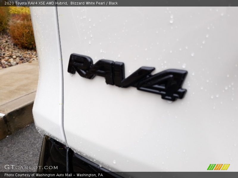 Blizzard White Pearl / Black 2020 Toyota RAV4 XSE AWD Hybrid