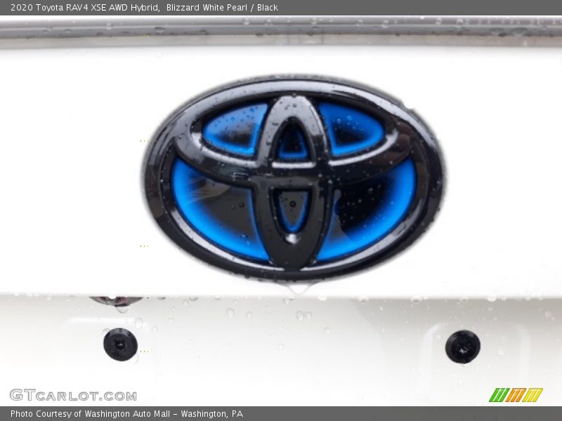 Blizzard White Pearl / Black 2020 Toyota RAV4 XSE AWD Hybrid