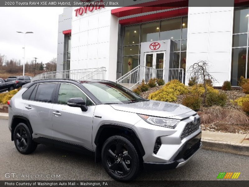 Silver Sky Metallic / Black 2020 Toyota RAV4 XSE AWD Hybrid