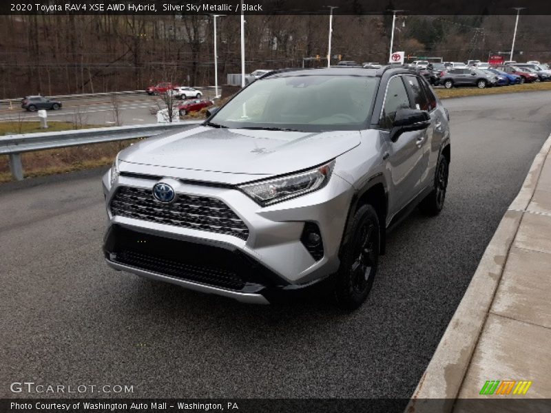 Silver Sky Metallic / Black 2020 Toyota RAV4 XSE AWD Hybrid