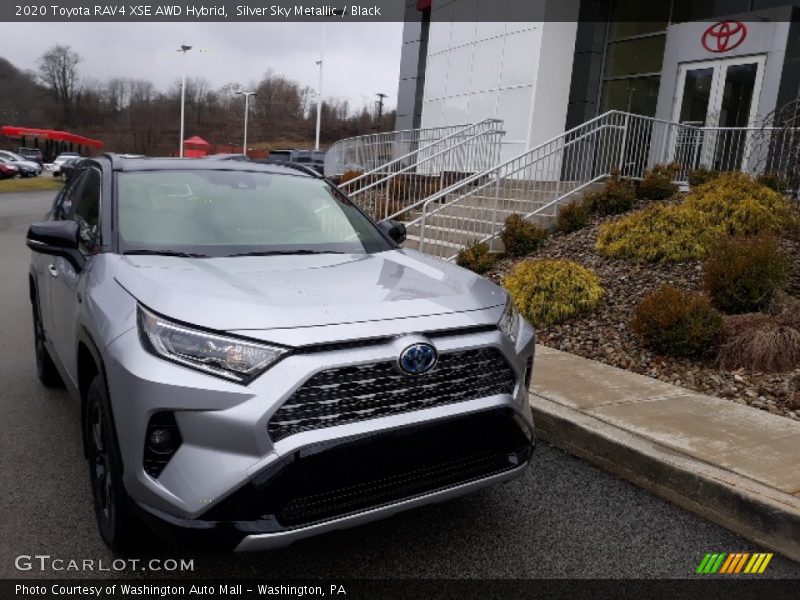Silver Sky Metallic / Black 2020 Toyota RAV4 XSE AWD Hybrid