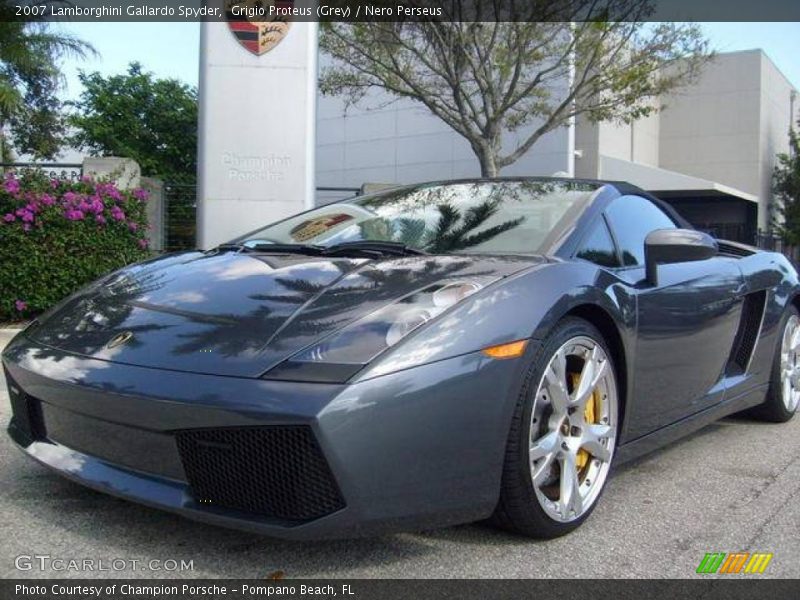 Grigio Proteus (Grey) / Nero Perseus 2007 Lamborghini Gallardo Spyder