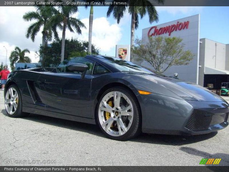 Grigio Proteus (Grey) / Nero Perseus 2007 Lamborghini Gallardo Spyder