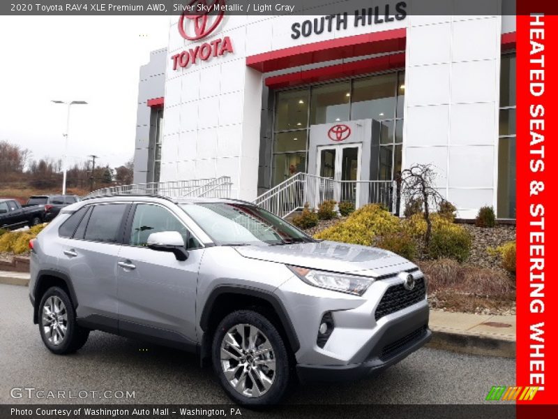 Silver Sky Metallic / Light Gray 2020 Toyota RAV4 XLE Premium AWD