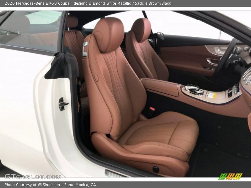 designo Diamond White Metallic / Saddle Brown/Black 2020 Mercedes-Benz E 450 Coupe