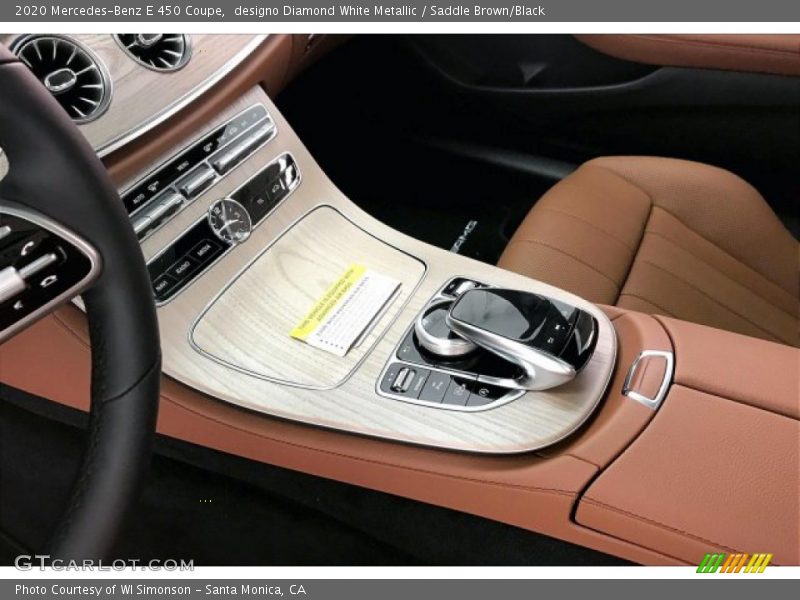 designo Diamond White Metallic / Saddle Brown/Black 2020 Mercedes-Benz E 450 Coupe