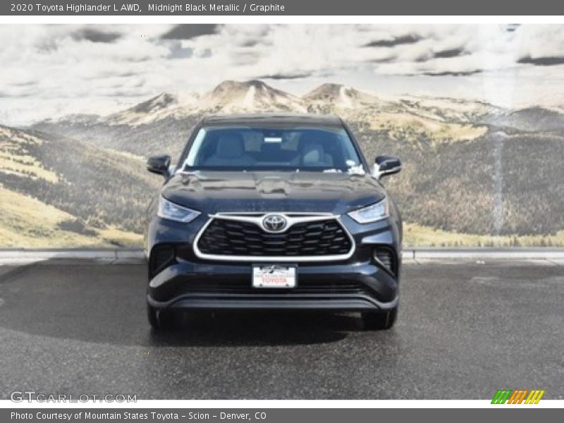 Midnight Black Metallic / Graphite 2020 Toyota Highlander L AWD