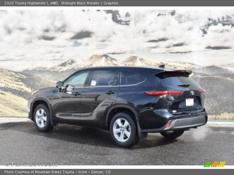Midnight Black Metallic / Graphite 2020 Toyota Highlander L AWD