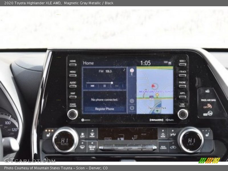 Magnetic Gray Metallic / Black 2020 Toyota Highlander XLE AWD
