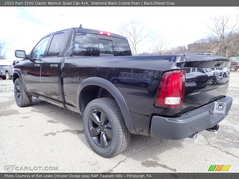 Diamond Black Crystal Pearl / Black/Diesel Gray 2020 Ram 1500 Classic Warlock Quad Cab 4x4