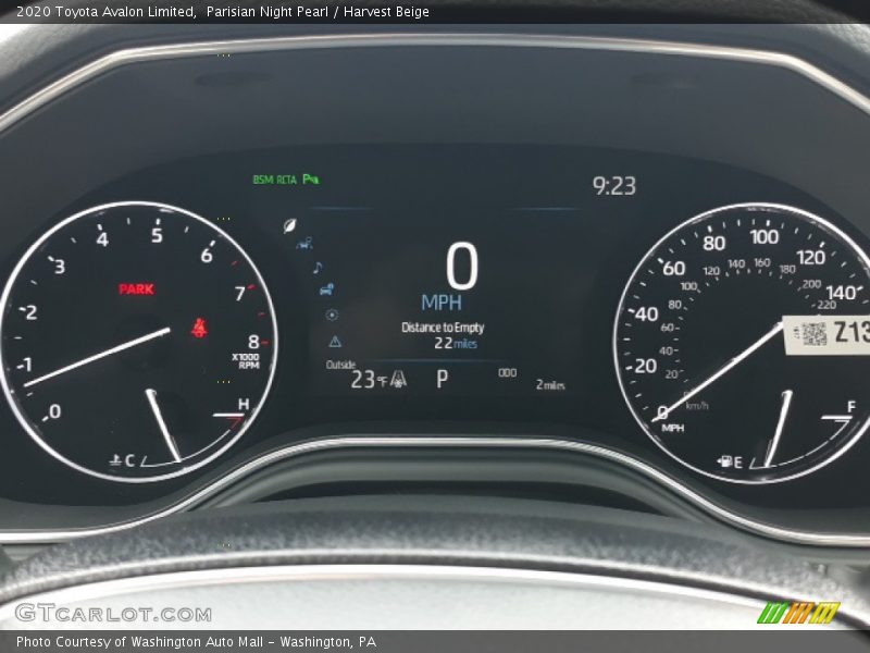  2020 Avalon Limited Limited Gauges