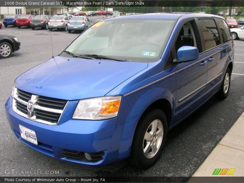 Marathon Blue Pearl / Dark Slate/Light Shale 2008 Dodge Grand Caravan SXT