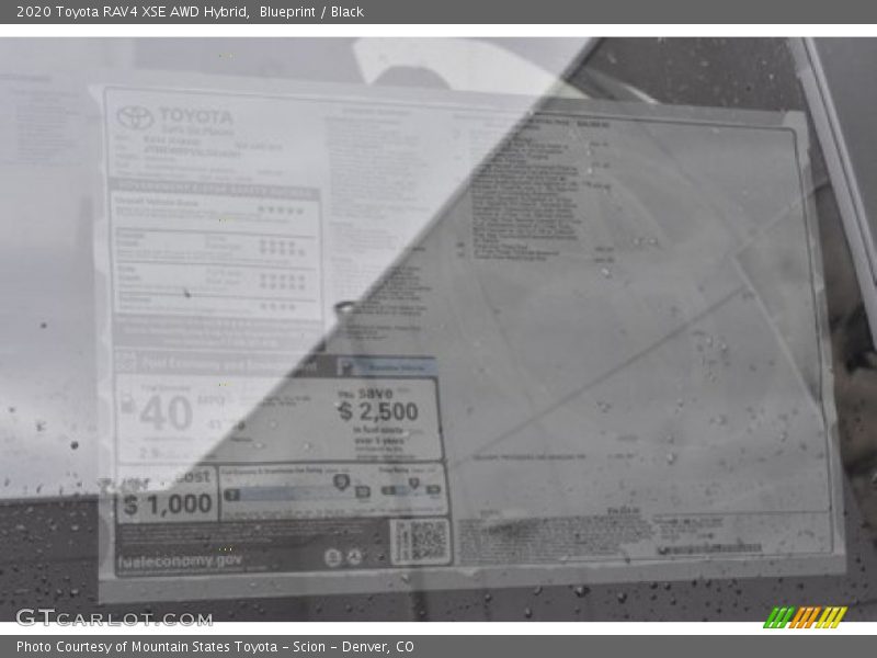 Blueprint / Black 2020 Toyota RAV4 XSE AWD Hybrid