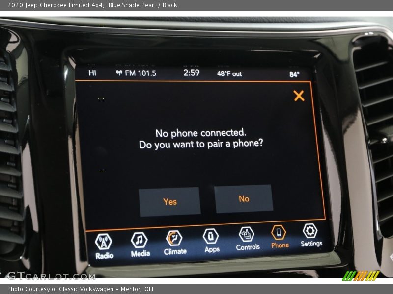 Blue Shade Pearl / Black 2020 Jeep Cherokee Limited 4x4