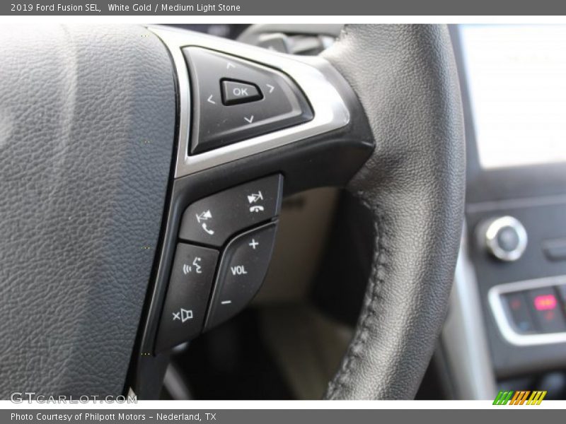 White Gold / Medium Light Stone 2019 Ford Fusion SEL
