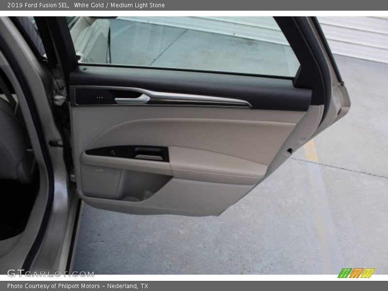 White Gold / Medium Light Stone 2019 Ford Fusion SEL