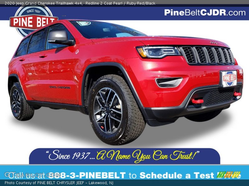 Redline 2 Coat Pearl / Ruby Red/Black 2020 Jeep Grand Cherokee Trailhawk 4x4