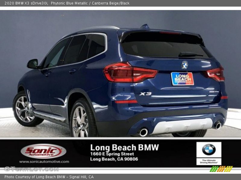 Phytonic Blue Metallic / Canberra Beige/Black 2020 BMW X3 sDrive30i
