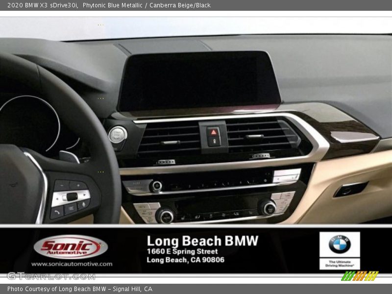 Phytonic Blue Metallic / Canberra Beige/Black 2020 BMW X3 sDrive30i