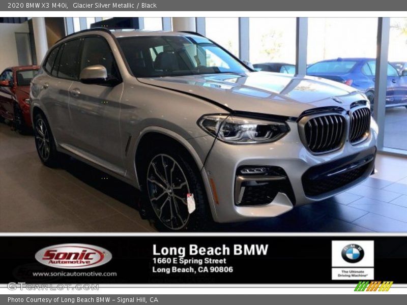 Glacier Silver Metallic / Black 2020 BMW X3 M40i