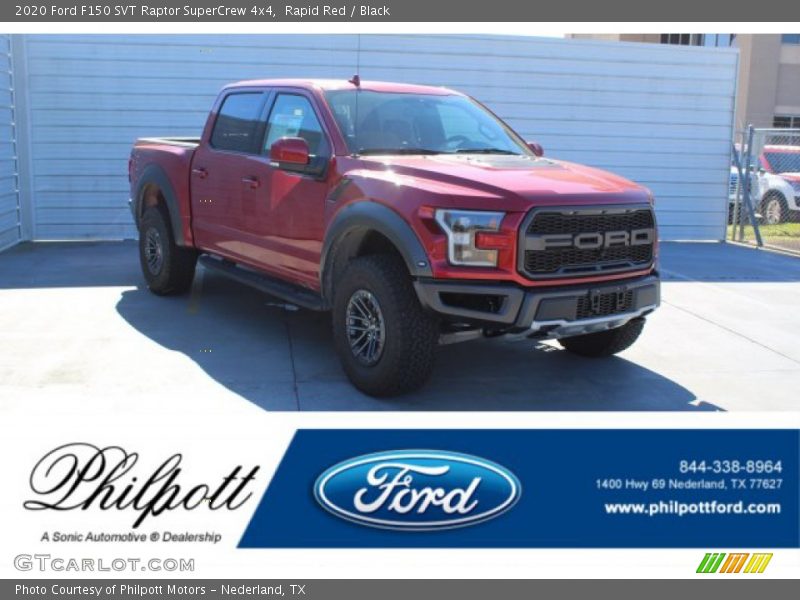 Rapid Red / Black 2020 Ford F150 SVT Raptor SuperCrew 4x4