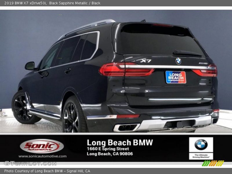 Black Sapphire Metallic / Black 2019 BMW X7 xDrive50i