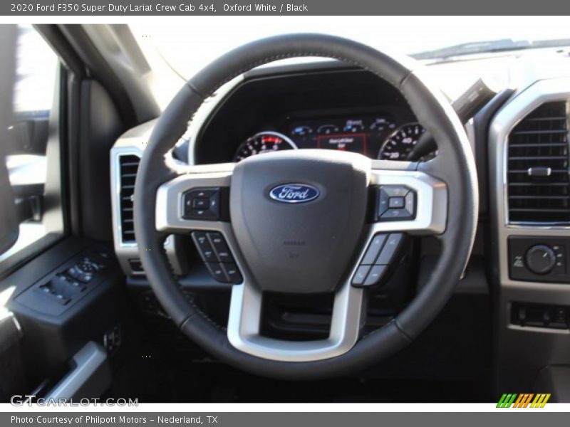 Oxford White / Black 2020 Ford F350 Super Duty Lariat Crew Cab 4x4