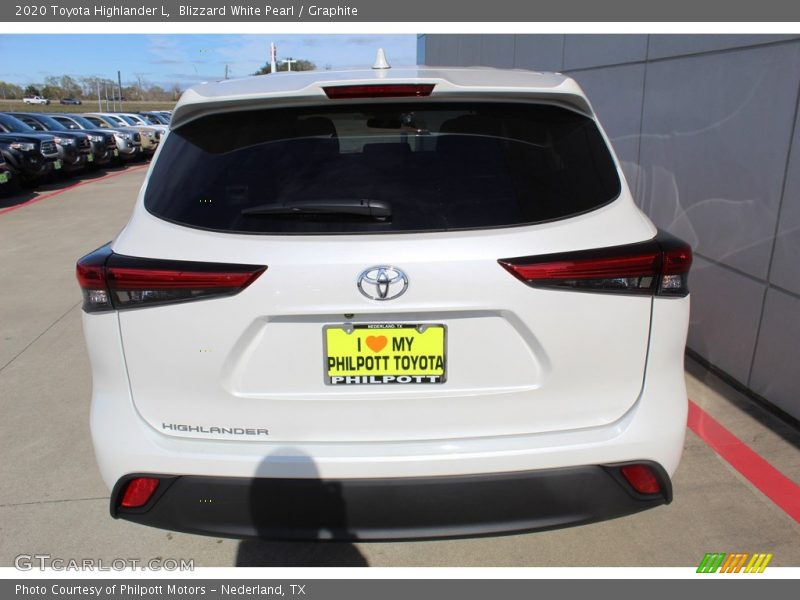Blizzard White Pearl / Graphite 2020 Toyota Highlander L