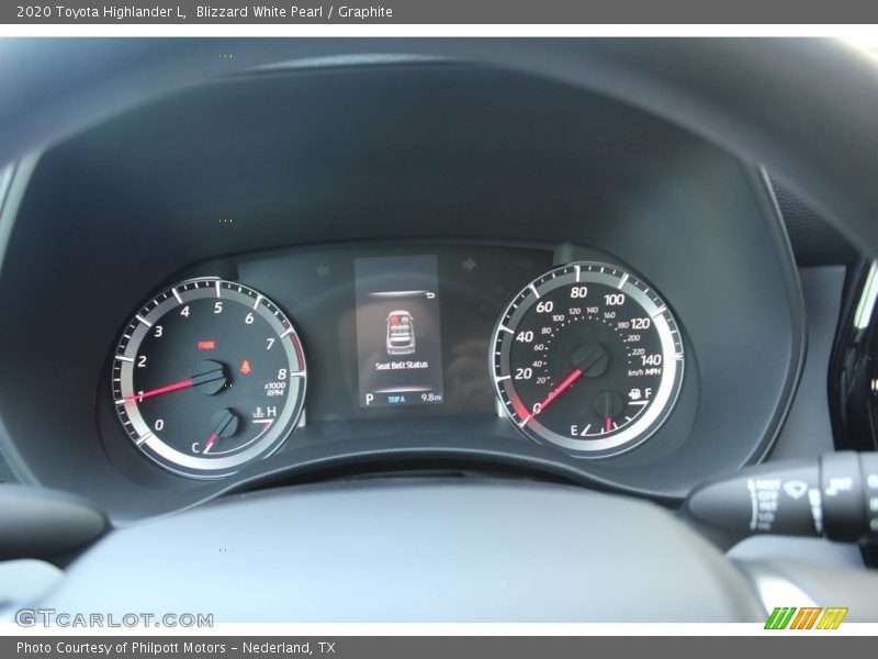 Blizzard White Pearl / Graphite 2020 Toyota Highlander L