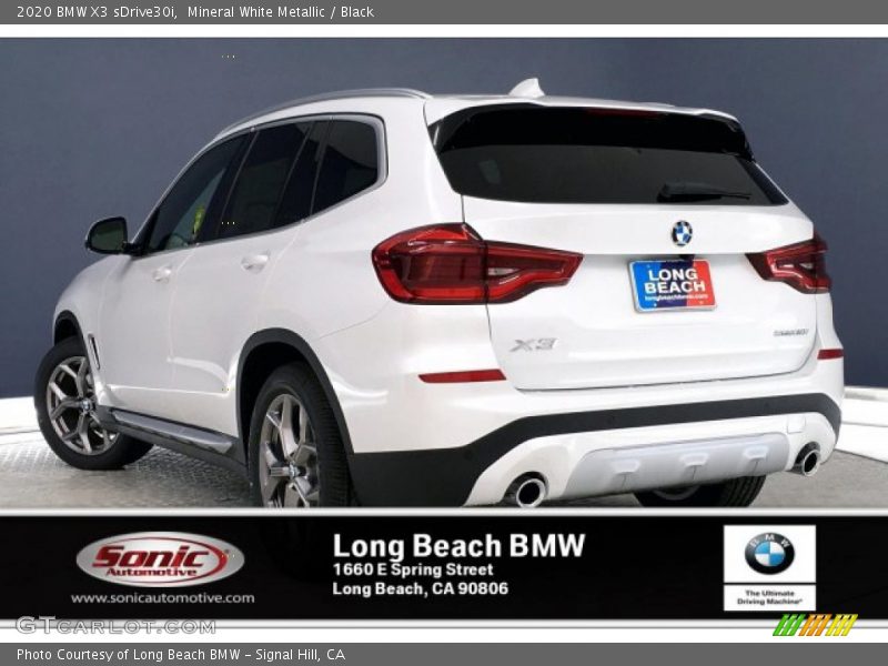Mineral White Metallic / Black 2020 BMW X3 sDrive30i