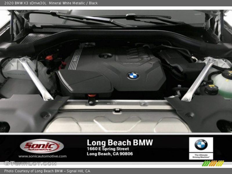 Mineral White Metallic / Black 2020 BMW X3 sDrive30i