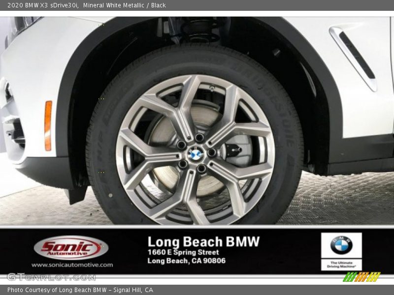 Mineral White Metallic / Black 2020 BMW X3 sDrive30i