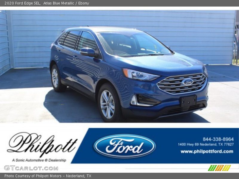 Atlas Blue Metallic / Ebony 2020 Ford Edge SEL