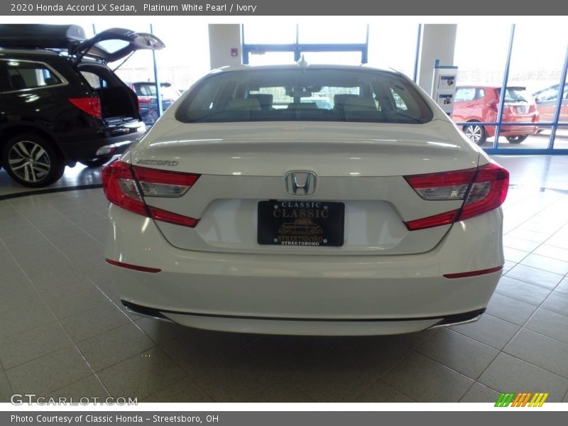 Platinum White Pearl / Ivory 2020 Honda Accord LX Sedan