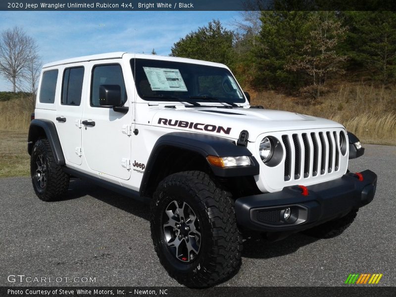 Bright White / Black 2020 Jeep Wrangler Unlimited Rubicon 4x4