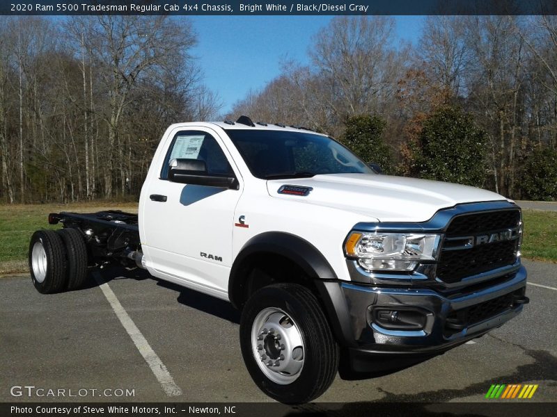 Bright White / Black/Diesel Gray 2020 Ram 5500 Tradesman Regular Cab 4x4 Chassis
