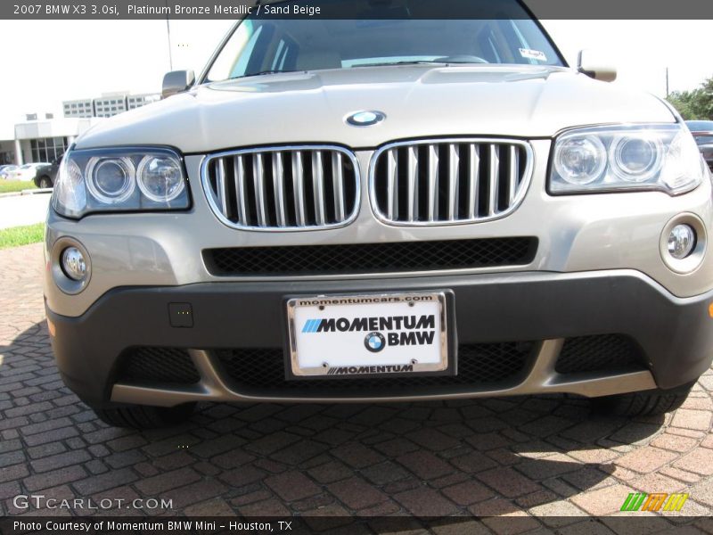 Platinum Bronze Metallic / Sand Beige 2007 BMW X3 3.0si